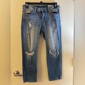 Cosmic Blue Distressed Denim